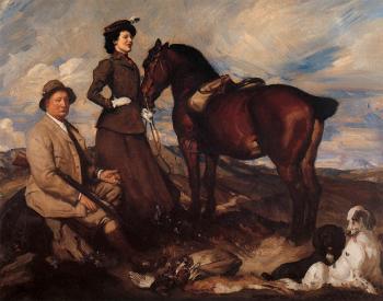 喬治 蘭伯特 Miss Alison Preston and John Proctor on Mearbeck Moor